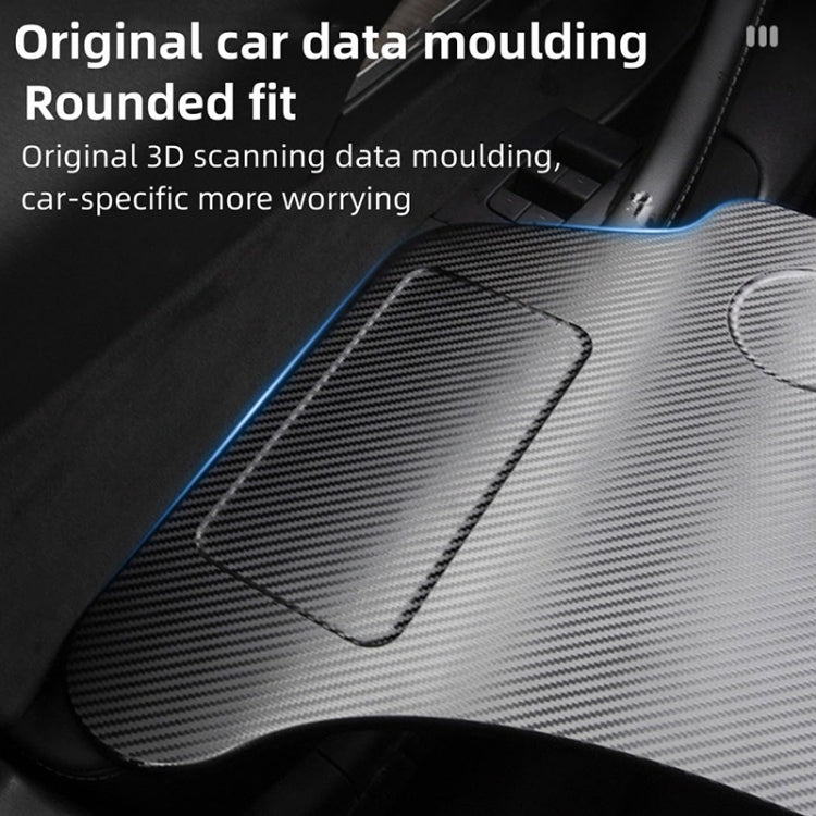 For Tesla Model 3 / Y Car Portable Folding Carbon Fiber Pattern Steering Wheel Table, Carbon Fiber Pattern Table