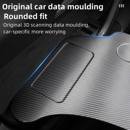 For Tesla Model 3 / Y Car Portable Folding Carbon Fiber Pattern Steering Wheel Table, Carbon Fiber Pattern Table
