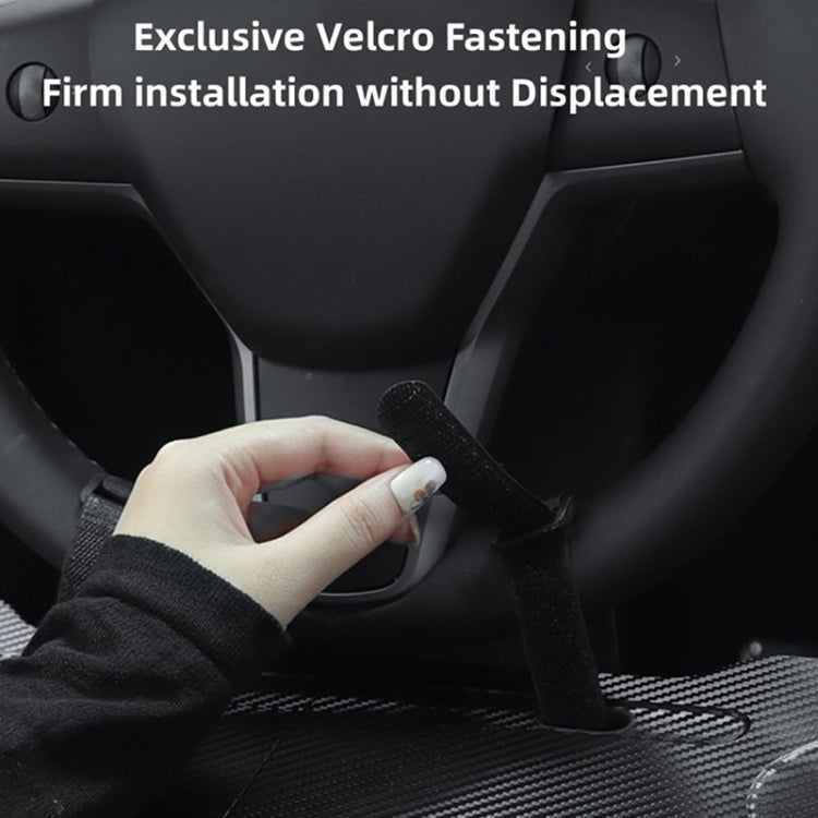 For Tesla Model 3 / Y Car Portable Folding Carbon Fiber Pattern Steering Wheel Table, Carbon Fiber Pattern Table