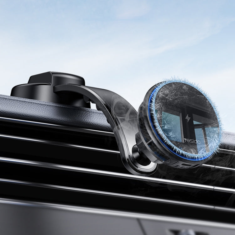 Yesido C311 Semiconductor Cooling 15W Magnetic Wireless Charging Car Holder, C311