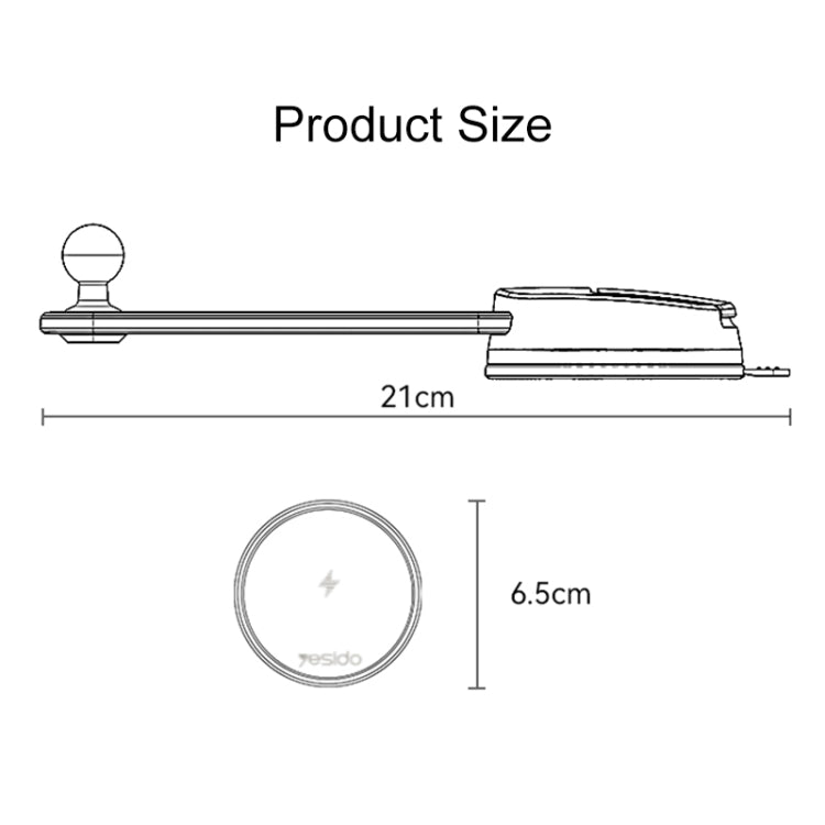 Yesido C311 Semiconductor Cooling 15W Magnetic Wireless Charging Car Holder, C311
