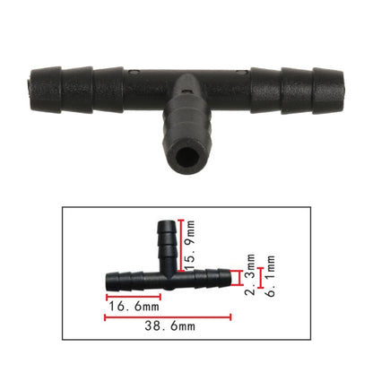 10pcs/Bag Car T Type Wiper Spray Nozzle Water Pipe Connection Tube, C406