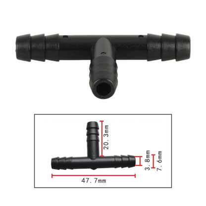 10pcs/Bag Car T Type Wiper Spray Nozzle Water Pipe Connection Tube, C407