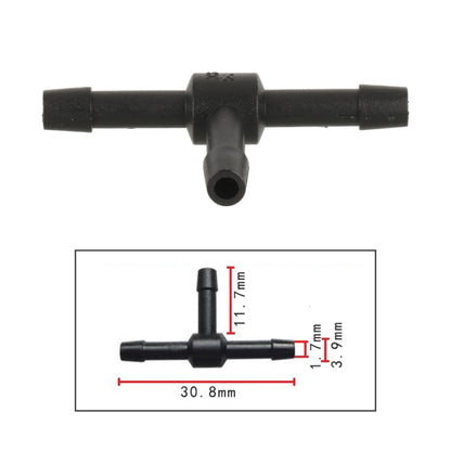 10pcs/Bag Car T Type Wiper Spray Nozzle Water Pipe Connection Tube, C412