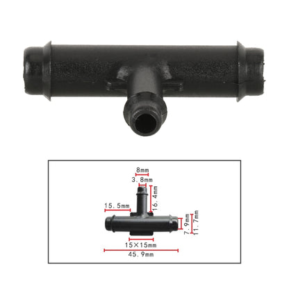 10pcs/Bag Car T Type Wiper Spray Nozzle Water Pipe Connection Tube, C442