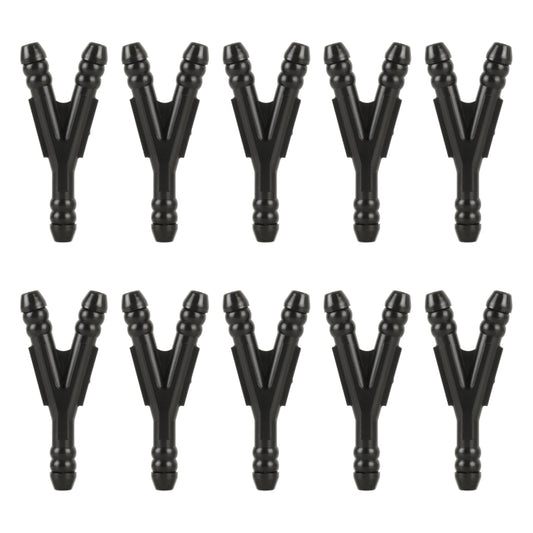 10pcs/Bag Car Y Type Wiper Spray Nozzle Water Pipe Connection Tube, C445