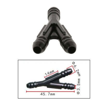 10pcs/Bag Car Y Type Wiper Spray Nozzle Water Pipe Connection Tube, C445