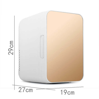 8L 37-48W Tempered Glass Panel Car / Home Mini Refrigerator, EU Plug, 8L, EU Plug (Gold), 8L, EU Plug (Silver)