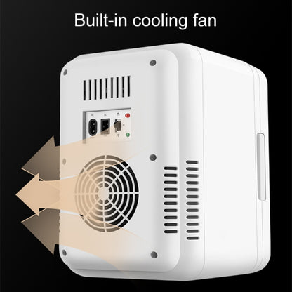 8L 37-48W Tempered Glass Panel Car / Home Mini Refrigerator, EU Plug, 8L, EU Plug (Gold), 8L, EU Plug (Silver)