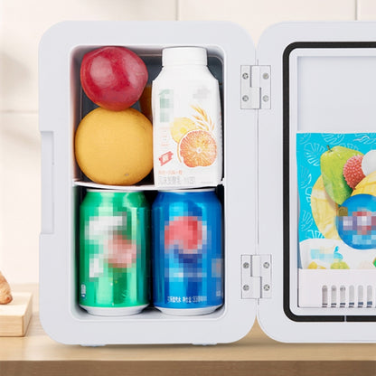 8L 37-48W Tempered Glass Panel Car / Home Mini Refrigerator, EU Plug, 8L, EU Plug (Gold), 8L, EU Plug (Silver)