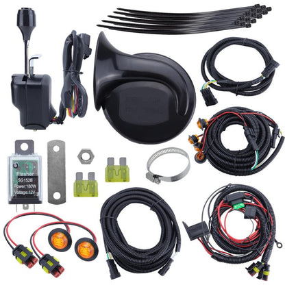 CP-5221 UTV Turn Signal Kit with Horn, Plug and Play Street Legal with Column Turn Switch and 105, Amber LED Blinker Kit, CP-5221
