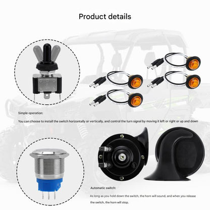 CP-5227 UTV / ATV Turn Signal Kit, Street Legal Kit with Toggle Switch, CP-5227