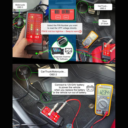 WOYO CTB007 CAN Tester Box 12V 24V OBD2 Breakout Box with 27 in / 59 in Cable Cable for All Car Automotive Diagnostic Tool, CTB007 with 59 in Cable