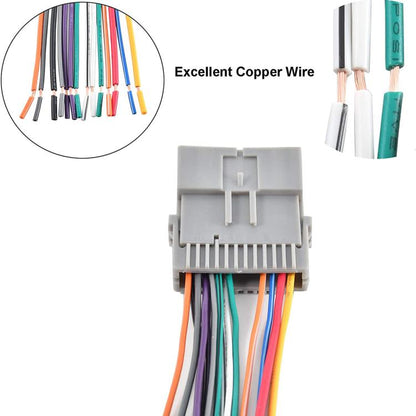 Car Stereo Radio Wiring Pigtail Harness for GMC, Power Cable for GMC + ACC + Antenna Adapter, For Chevrolet / Chrysler / GMC / Buick