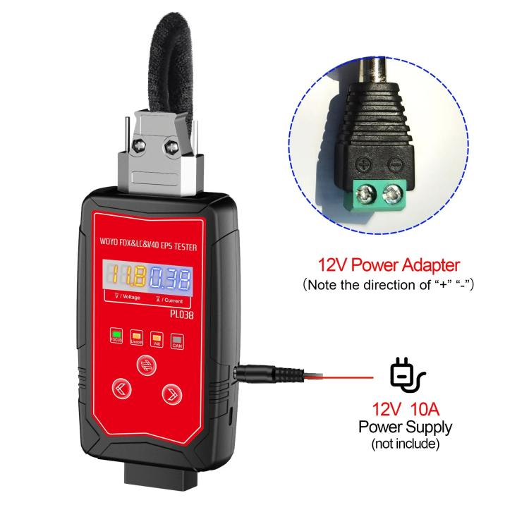 WOYO PL038 For Ford Focus, Kuga, Explorer, Lincoln, Volvo V40 Iron Shell Electric Power Steering Wheel Motor EPS Tester, PL038