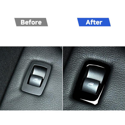 Car Left Drive Window Lift Panel + Start Button Decorative Sticker for BMW X5 E70 2008-2013 / X6 E71 2009-2014, Window Lift Panel, Left