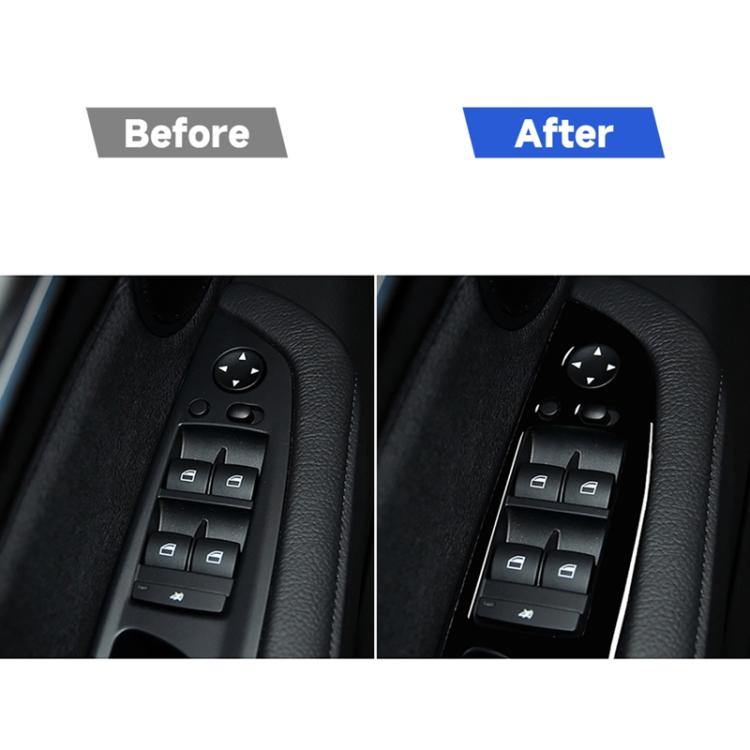Car Left Drive Window Lift Panel + Start Button Decorative Sticker for BMW X5 E70 2008-2013 / X6 E71 2009-2014, Window Lift Panel, Left