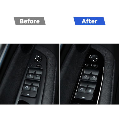 Car Left Drive Window Lift Panel + Start Button Decorative Sticker for BMW X5 E70 2008-2013 / X6 E71 2009-2014, Window Lift Panel, Left
