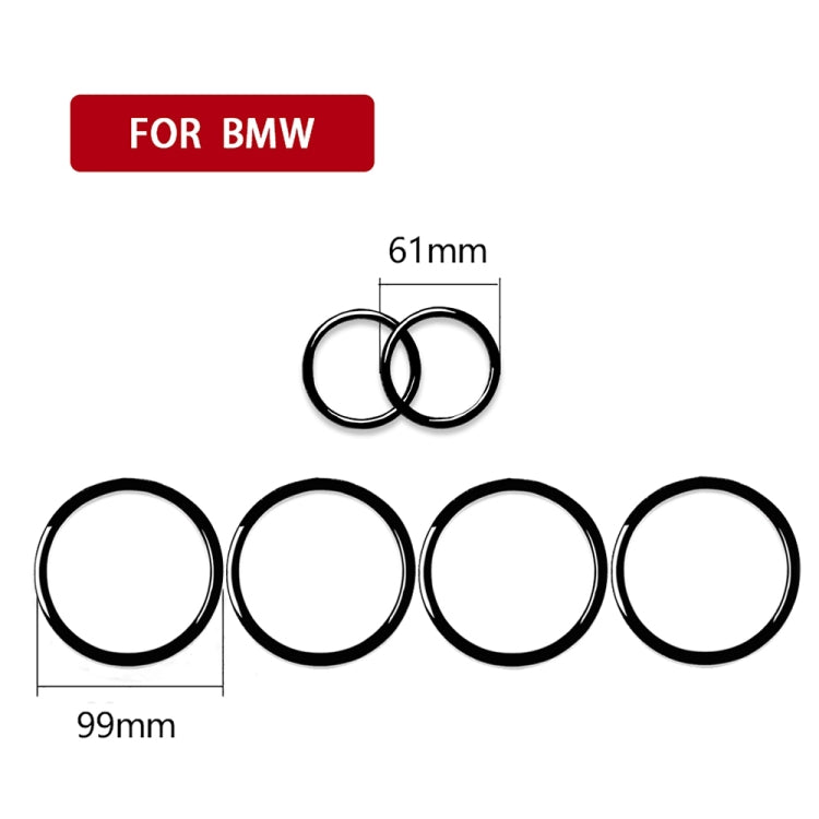 6pcs / Set Car Door Horn Ring Decorative Sticker for BMW X5 E70 2008-2013 / X6 E71 2009-2014, Left and Right Drive Universal, Door Horn Ring 6pcs