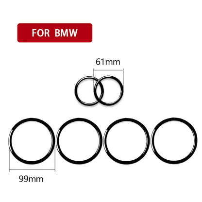 6pcs / Set Car Door Horn Ring Decorative Sticker for BMW X5 E70 2008-2013 / X6 E71 2009-2014, Left and Right Drive Universal, Door Horn Ring 6pcs