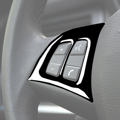 Car Steering Wheel Buttons Decorative Sticker for BMW E70 X5 2008-2013, Left and Right Drive Universal, Steering Wheel Buttons
