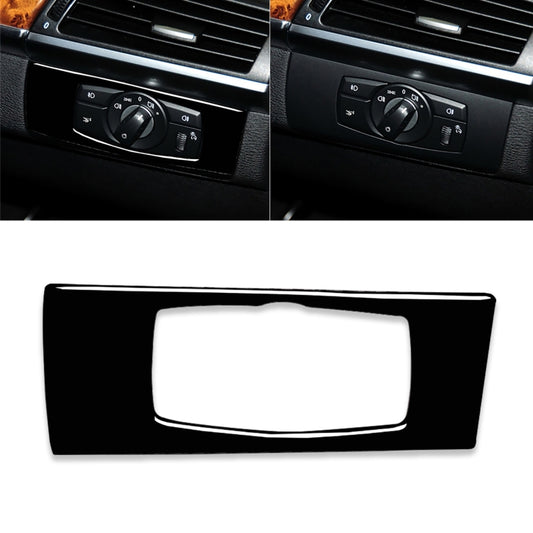 Car Right Drive Headlight Switch Panel Decorative Sticker for BMW E70 X5 / E71 X6 2008-2013, Right Drive Headlight Switch