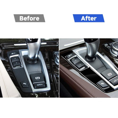 Car Left Drive Gear Panel Single Key Decorative Sticker for BMW Series 5 F10 2011-2017, For Series 5 F10 Single Key, Left Drive
