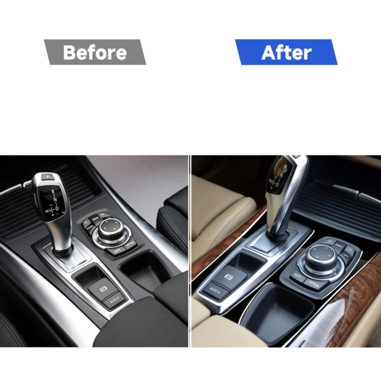 Car Left Drive Gear Panel US Version Decorative Sticker for BMW X5 E70 2008-2013 / X6 E71 2009-2014, For X5 E70 / X6 E71 US Ver, Left Drive
