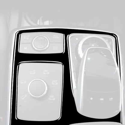 Car Right Drive Central Armrest Box Multimedia Panel Decorative Sticker For Mercedes-Benz GLE 2015-2018/GLS 2016-2018/M-class 2012-2015, For GLE 2015-2018, 50 Multimedia Panel, Right Drive