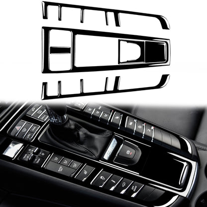 For Porsche Macan 2014-2021 Car Gear Panel Decorative Sticker 5pcs / Set, Left and Right Drive Universal, For Macan 2014-2021, Gear Panel Set
