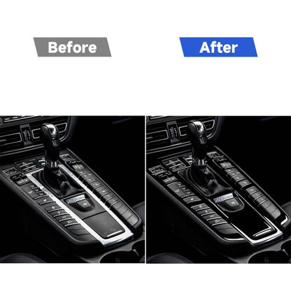 For Porsche Macan 2014-2021 Car Gear Panel Decorative Sticker 5pcs / Set, Left and Right Drive Universal, For Macan 2014-2021, Gear Panel Set