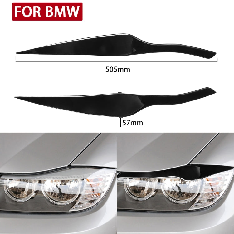 Pair Car Lamp Eyebrow Soft Decorative Sticker for BMW 3 Series E90 2005-2012, For BMW 3 Series E90 2005-2012