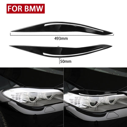Pair Car Lamp Eyebrow Soft Decorative Sticker for BMW 5 Series F10 2010-2013, with Hole, For BMW 5 Series F10 2010-2013, with Hole