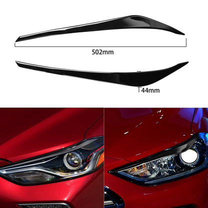 Pair Car Lamp Eyebrow Soft Decorative Sticker for Hyundai Elantra 2016-2018, For Hyundai Elantra 2016-2018