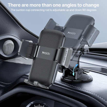 Yesido C175 Mini Suction Cup Type Mechanical Phone Clip Car Holder, C175