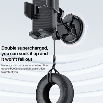 Yesido C175 Mini Suction Cup Type Mechanical Phone Clip Car Holder, C175