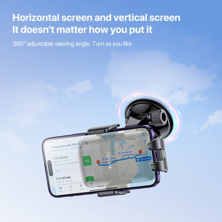 Yesido C175 Mini Suction Cup Type Mechanical Phone Clip Car Holder, C175