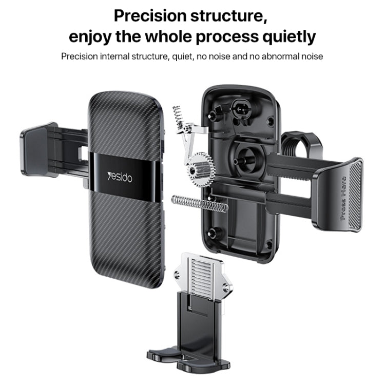 Yesido C242 Adjustable Car Air Vent Mechanical Phone Clip Holder, C242