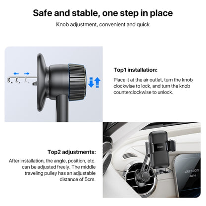 Yesido C242 Adjustable Car Air Vent Mechanical Phone Clip Holder, C242