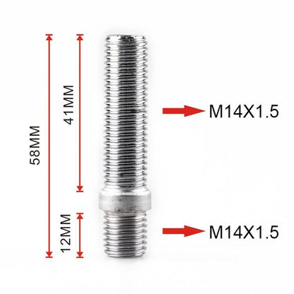 20pcs / Set 5.8cm Universal Car Modification Extended Wheels Stud Conversion M14x1.5 to M14x1.5 Screw Adapter LN032 LN033 LN044, 5.8cm M14x1.5 to M14x1.5