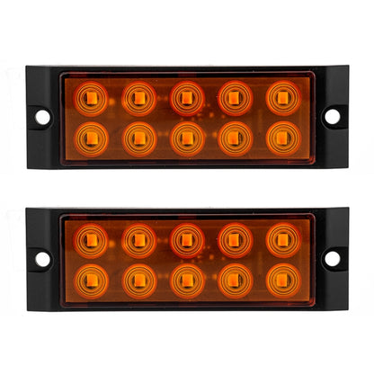 2pcs Car / Truck 10LEDs Side Marker Indicator Lights Bulb Lamp, MK-017 (Red), MK-017 (White), MK-017(Orange)
