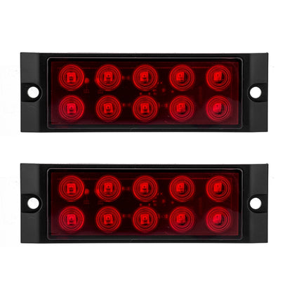 2pcs Car / Truck 10LEDs Side Marker Indicator Lights Bulb Lamp, MK-017 (Red), MK-017 (White), MK-017(Orange)