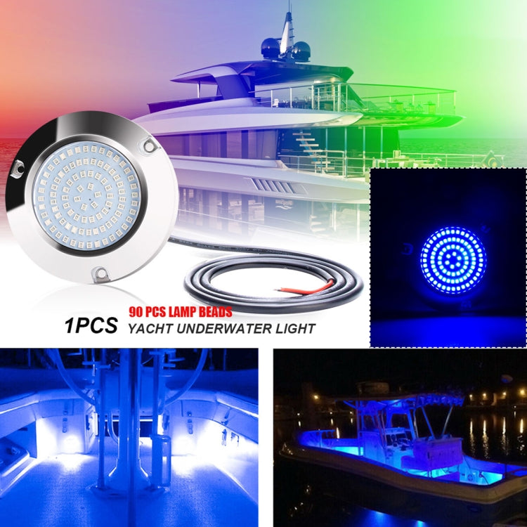 Ship / Yacht 10-30V 90LEDs Waterproof Stainless Steel Underwater Light, 10-30V White Light, 10-30V Red Light, 10-30V Green Light, 10-30V Blue Light