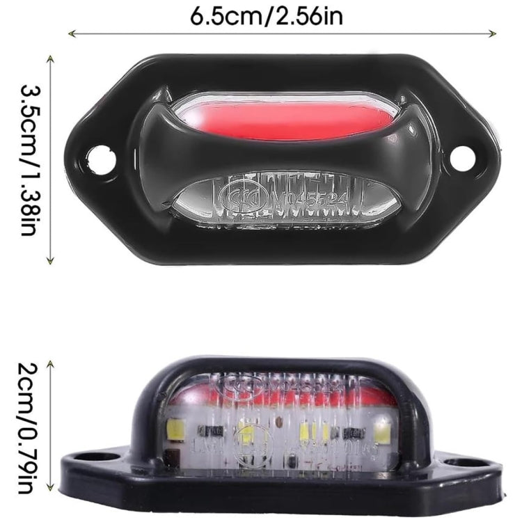 2pcs Car / Truck 12-24V 8LEDs Dual Color Side Marker Indicator Lights Bulb Lamp, MK-113
