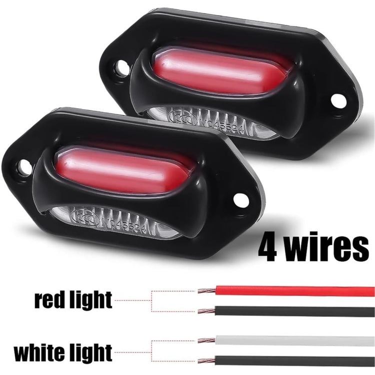 2pcs Car / Truck 12-24V 8LEDs Dual Color Side Marker Indicator Lights Bulb Lamp, MK-113