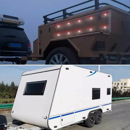 2pcs Car / Truck 12-24V 8LEDs Dual Color Side Marker Indicator Lights Bulb Lamp, MK-113