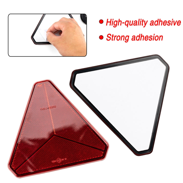 Trucks Trailers RV Triangular Red Reflector, Self Adhesive