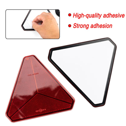 Trucks Trailers RV Triangular Red Reflector, Self Adhesive