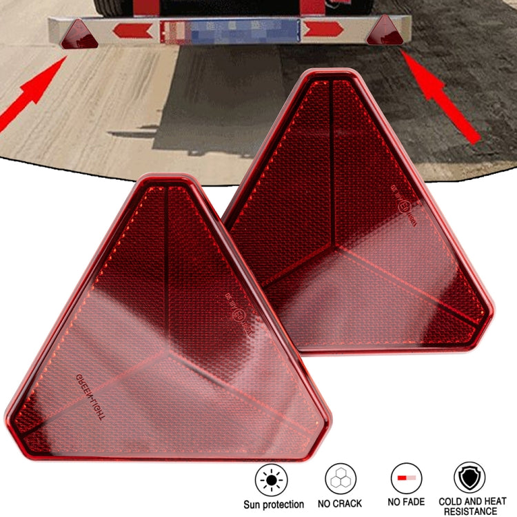 Trucks Trailers RV Triangular Red Reflector, Self Adhesive