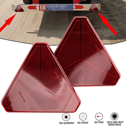 Trucks Trailers RV Triangular Red Reflector, Self Adhesive
